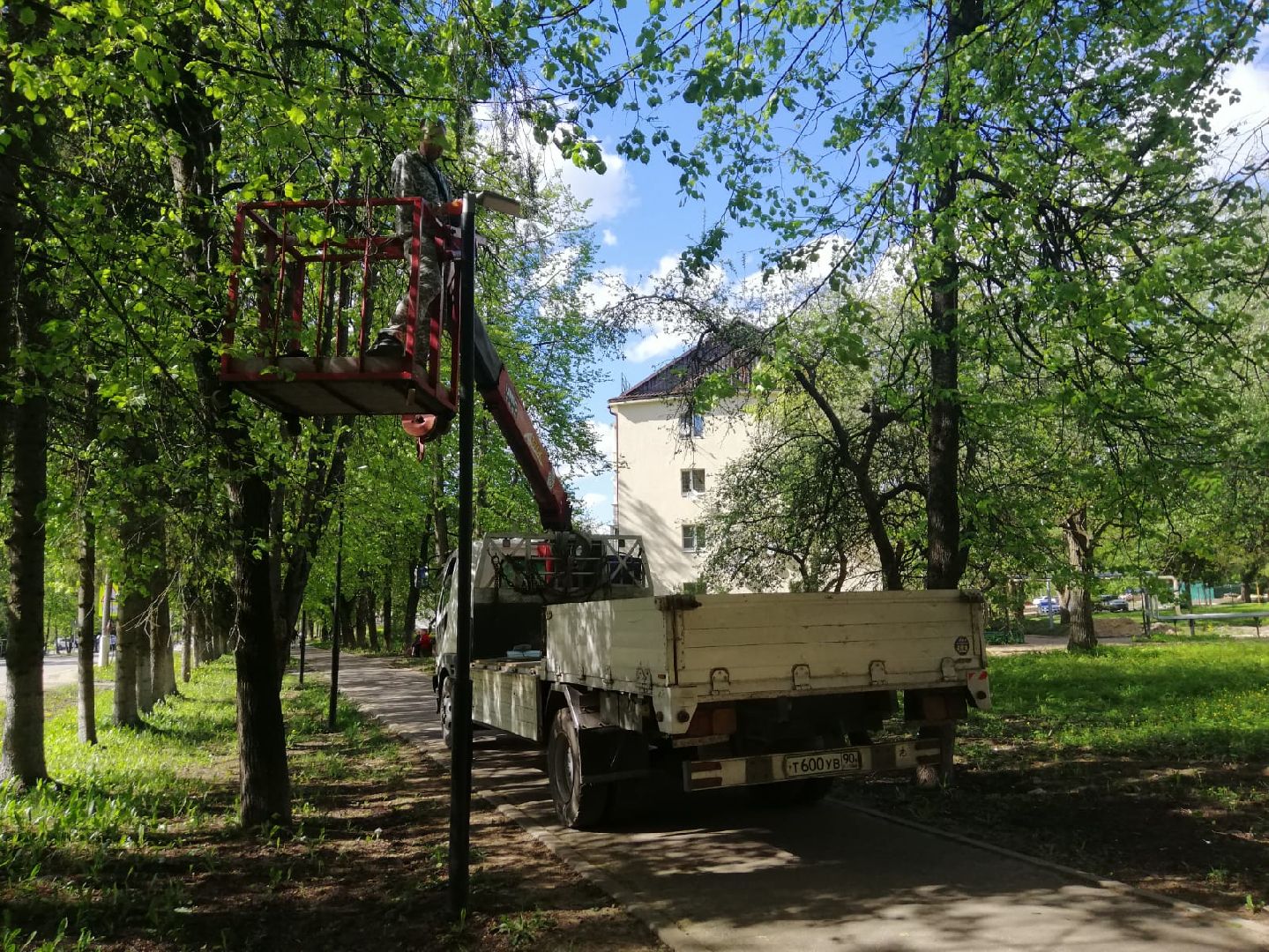 городской округ восход, аллея, уличное освещение, лампы, фонари,благоустройство,