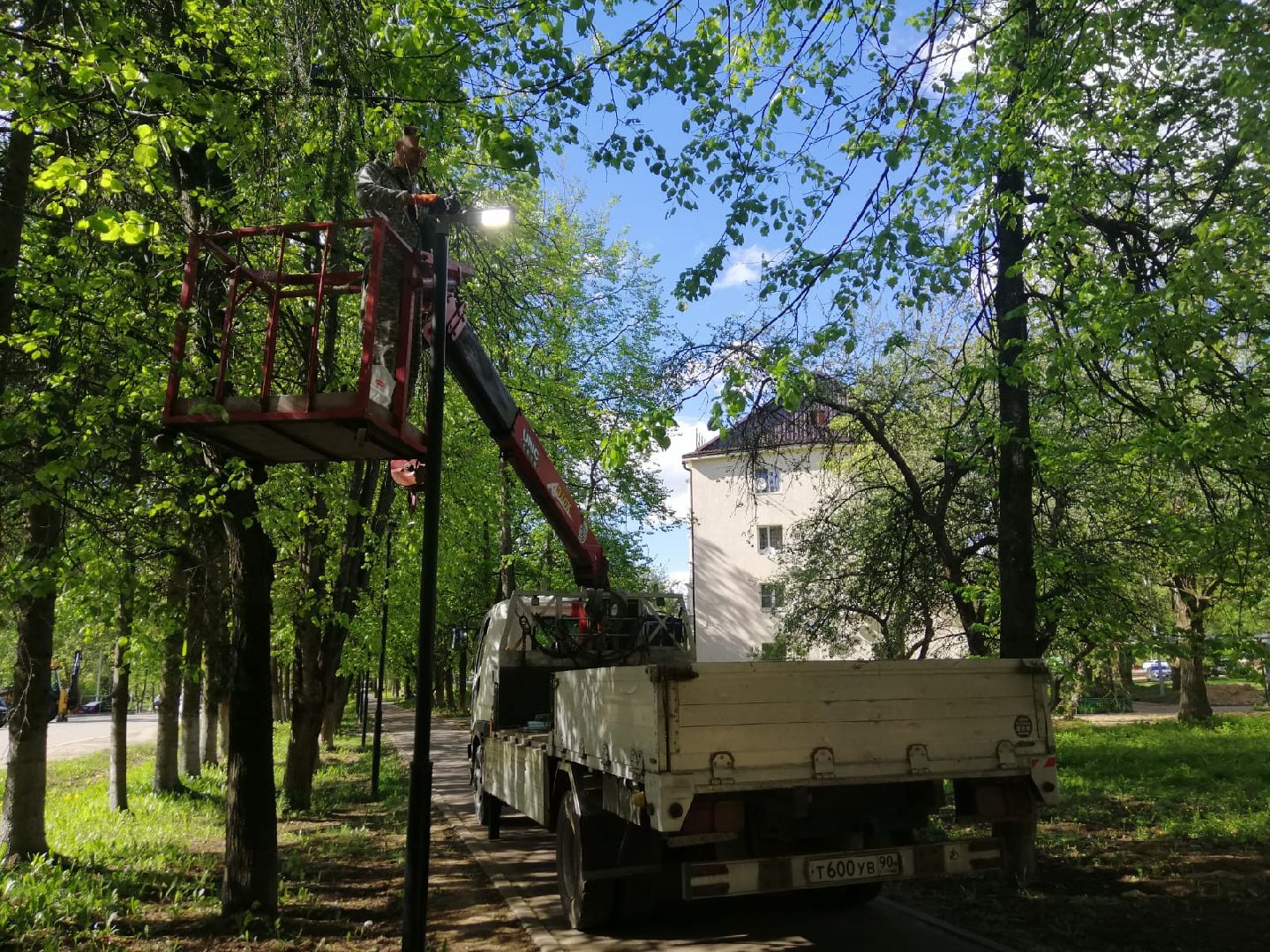 городской округ восход, аллея, уличное освещение, лампы, фонари,благоустройство,