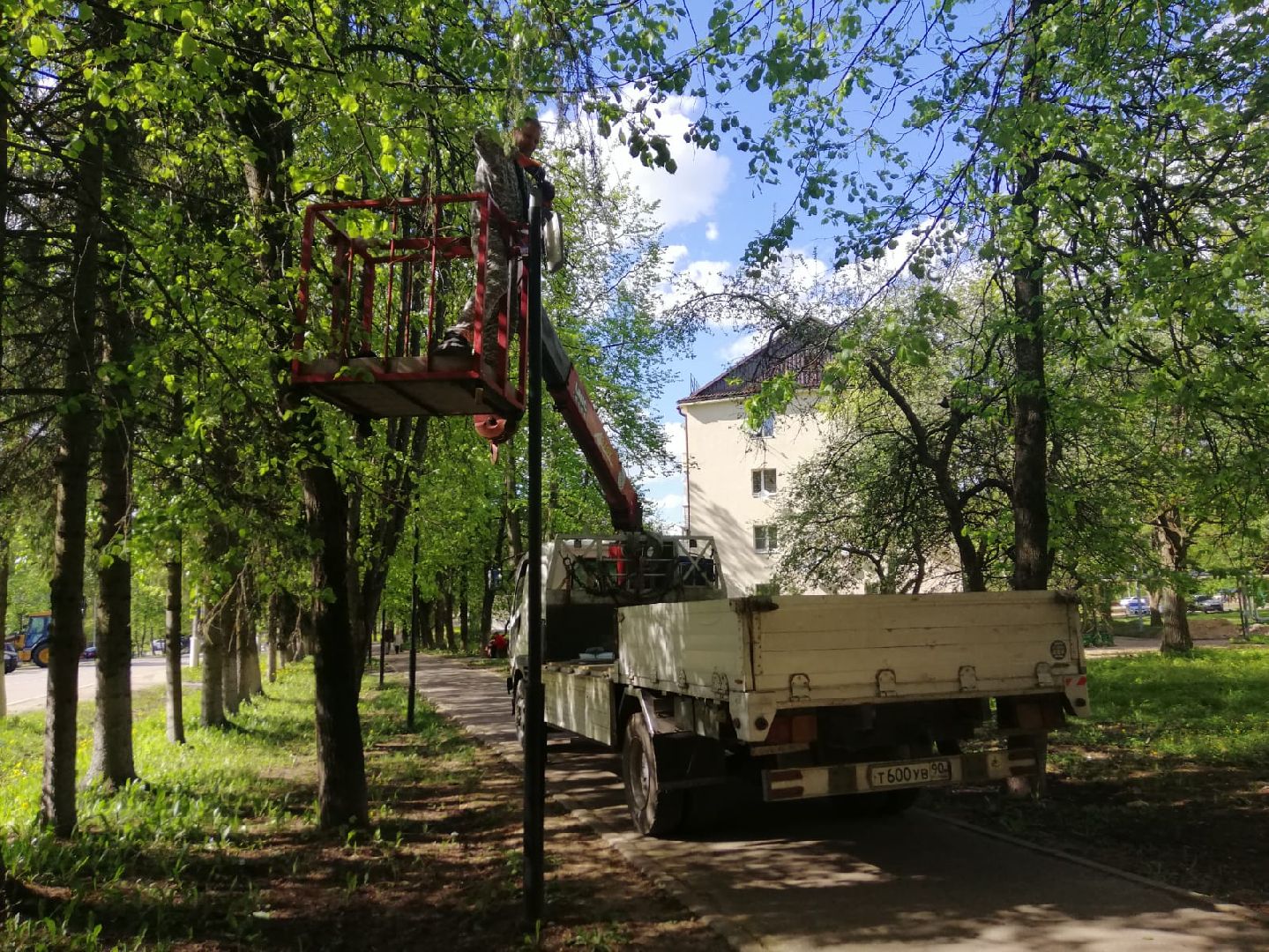 городской округ восход, аллея, уличное освещение, лампы, фонари,благоустройство,