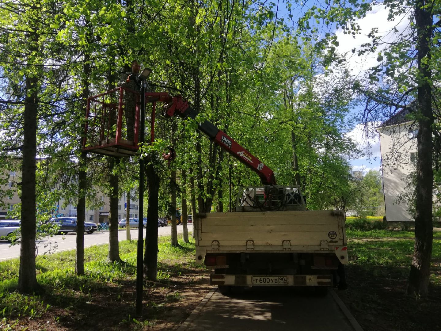 городской округ восход, аллея, уличное освещение, лампы, фонари,благоустройство,