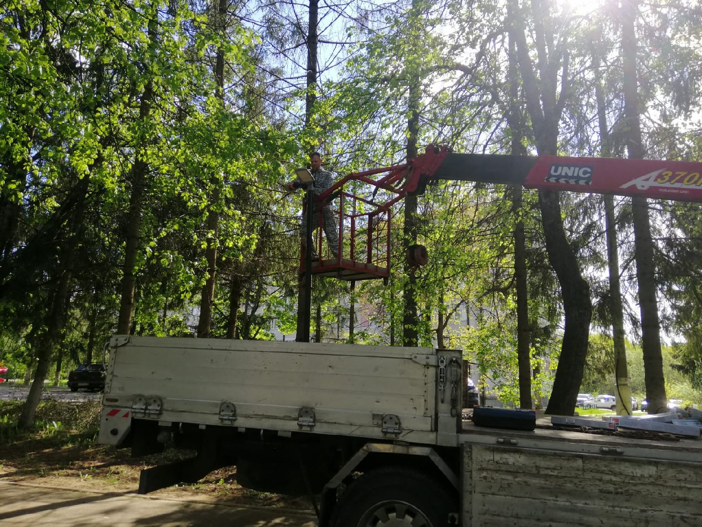 городской округ восход, аллея, уличное освещение, лампы, фонари,благоустройство,