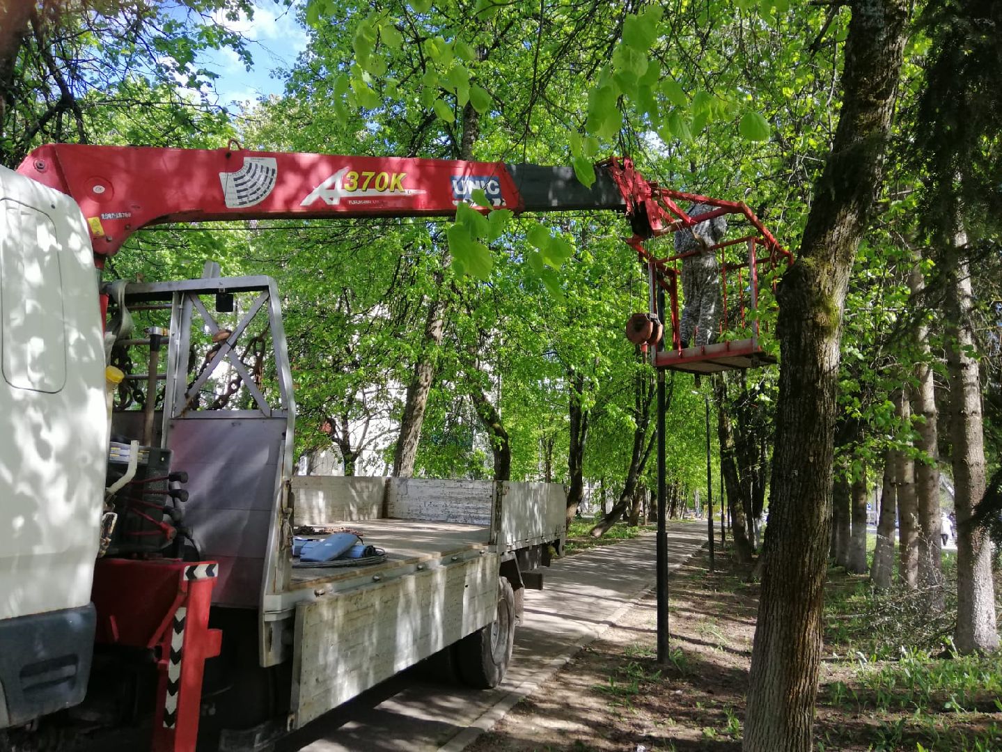 городской округ восход, аллея, уличное освещение, лампы, фонари,благоустройство,