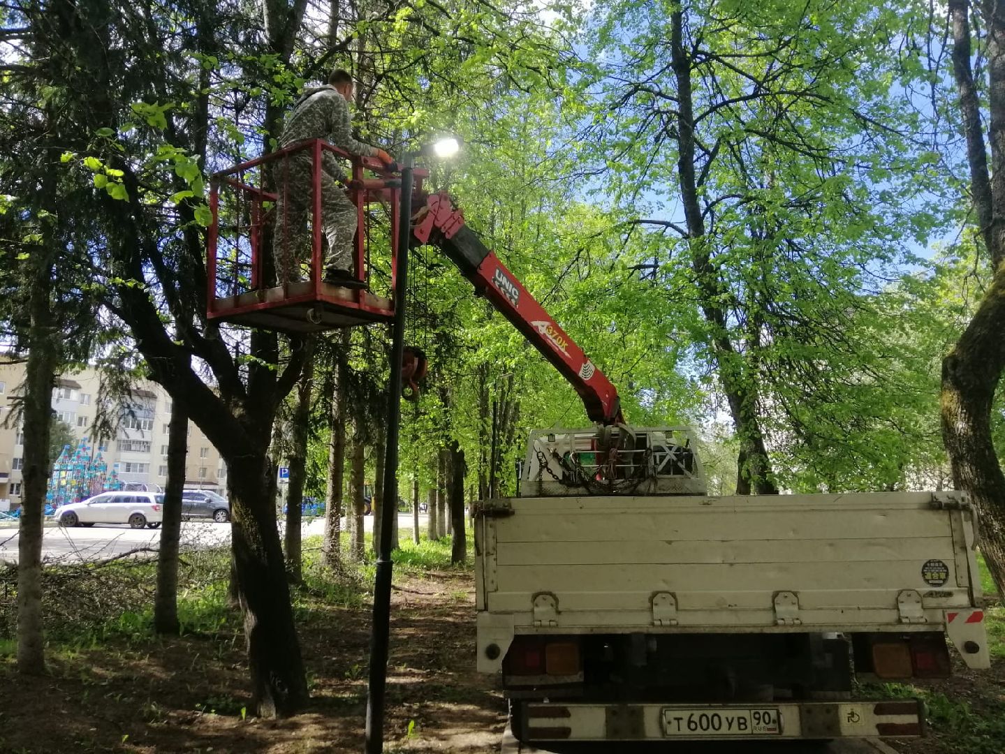 городской округ восход, аллея, уличное освещение, лампы, фонари,благоустройство,