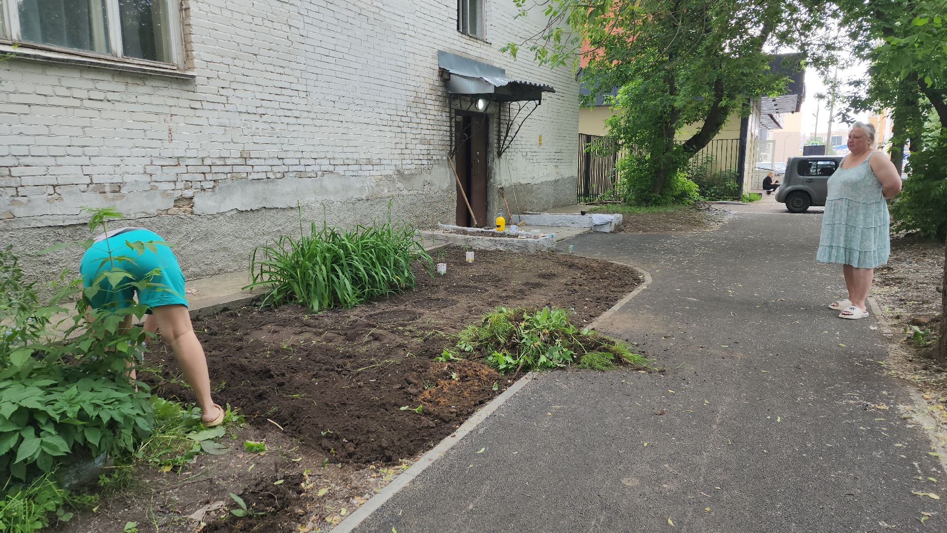 ивантеевка, пушкинский, вертикалки, цветник, жители, инициатива жителей, газон, цветы,асфальтирование дворов,