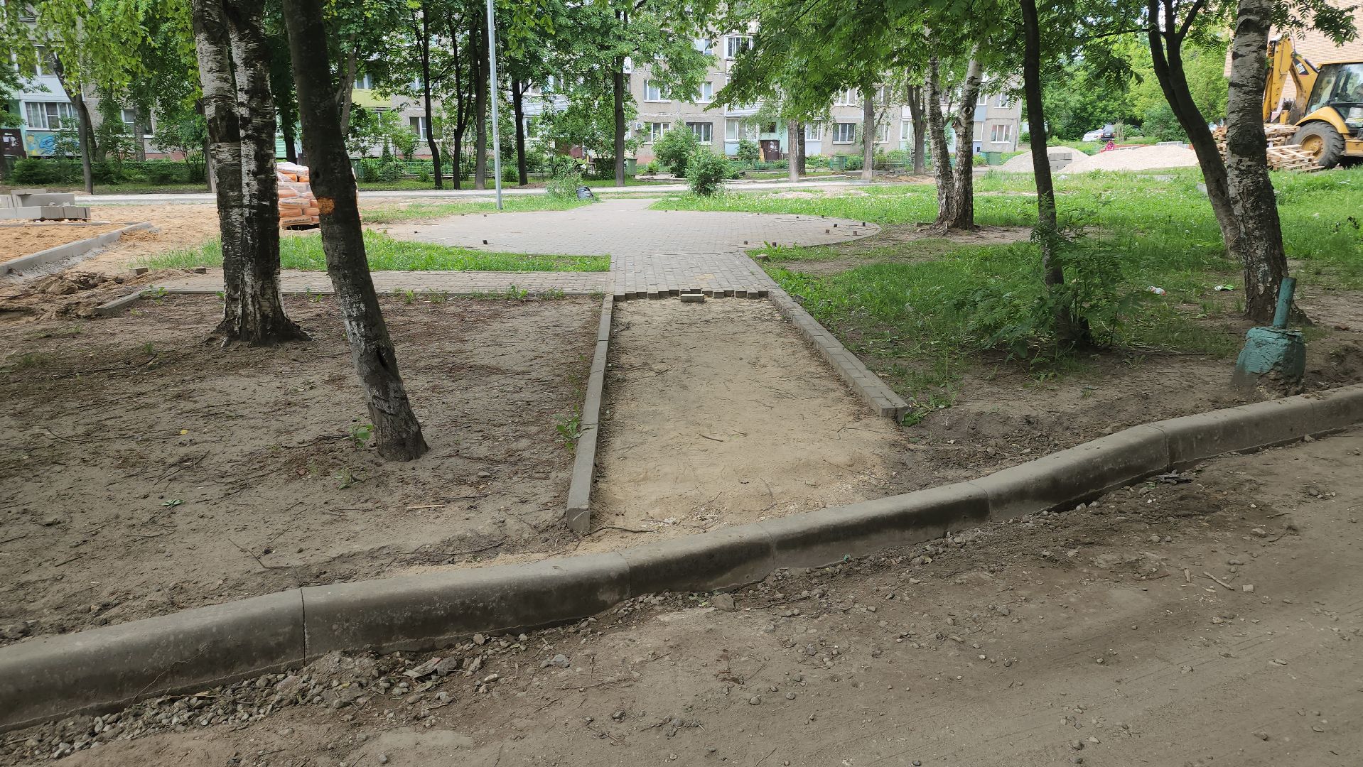 благоустройство двора, щёлково, ремонт двора,