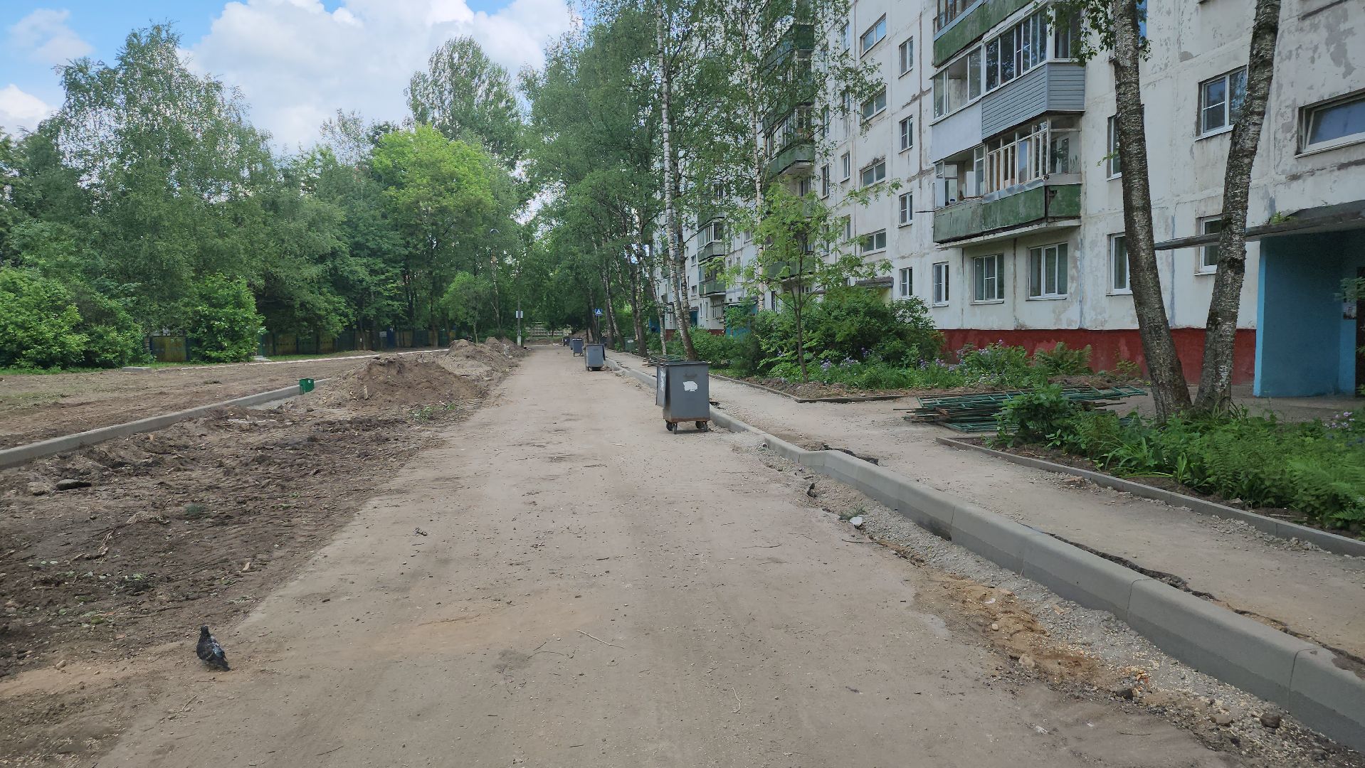 благоустройство двора, щёлково, ремонт двора,