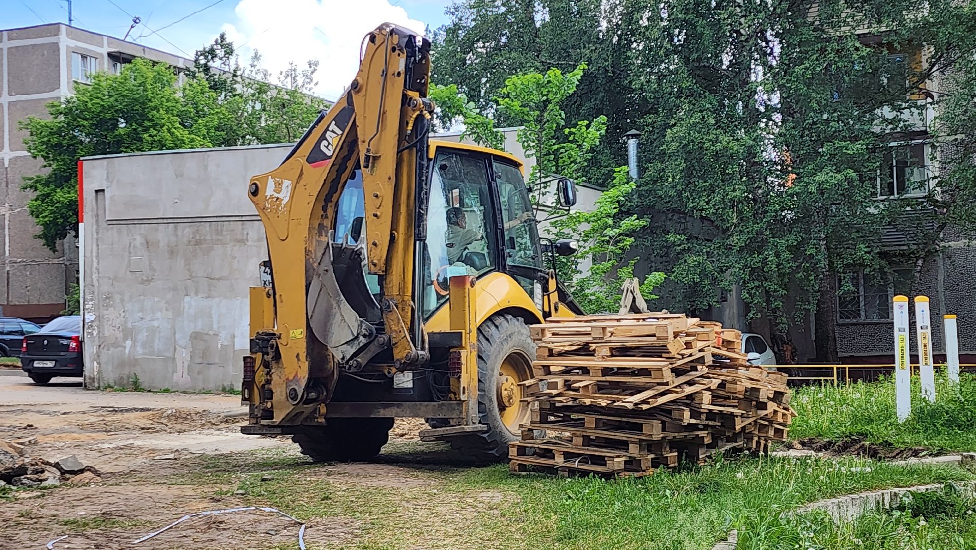 благоустройство двора, щёлково, ремонт двора,
