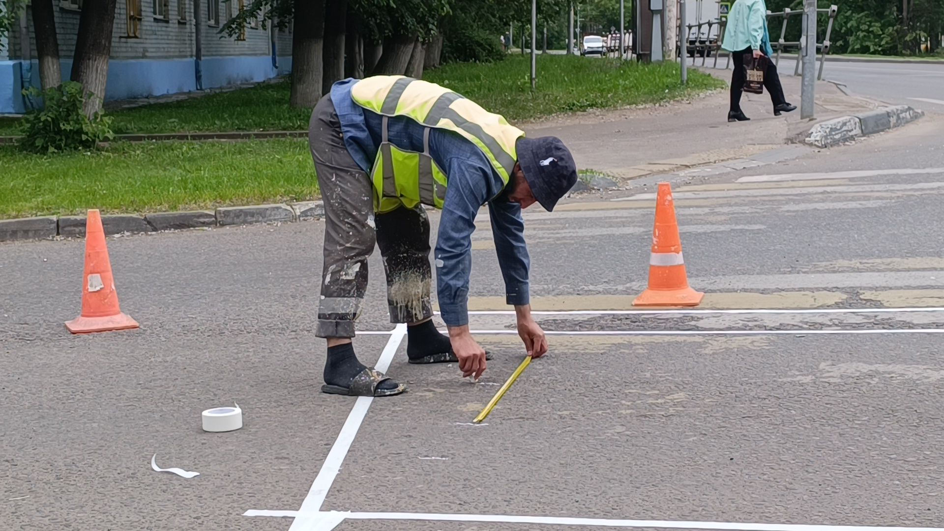 дорога, лобня, дорожная разметка,