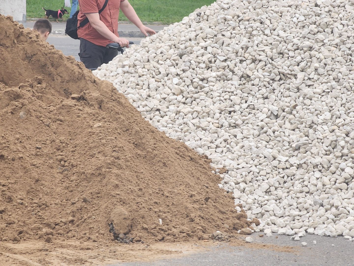 долгопрудный, проспект пацаева, ремонт дороги, бордюр, бордюрный камень, экскаваторы,