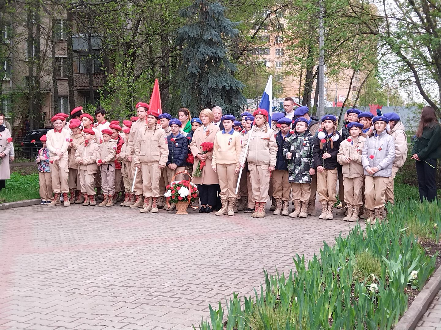 Мытищи, ВОВ, ветераны, возложение цветов, памятная стела