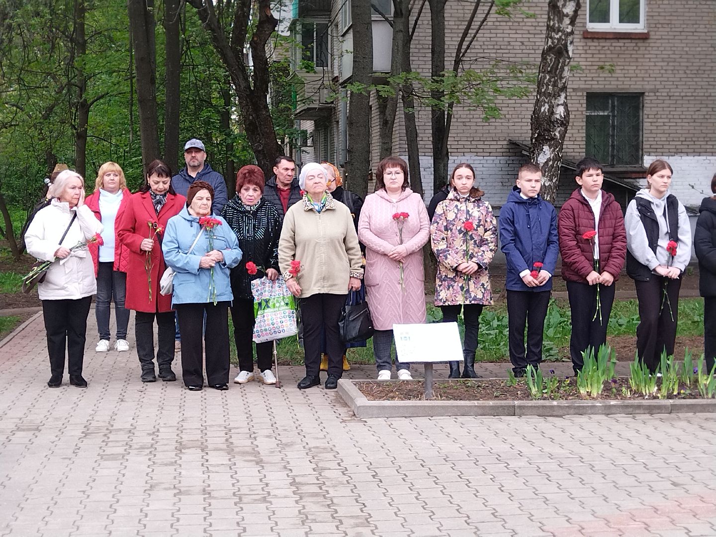 Мытищи, ВОВ, ветераны, возложение цветов, памятная стела