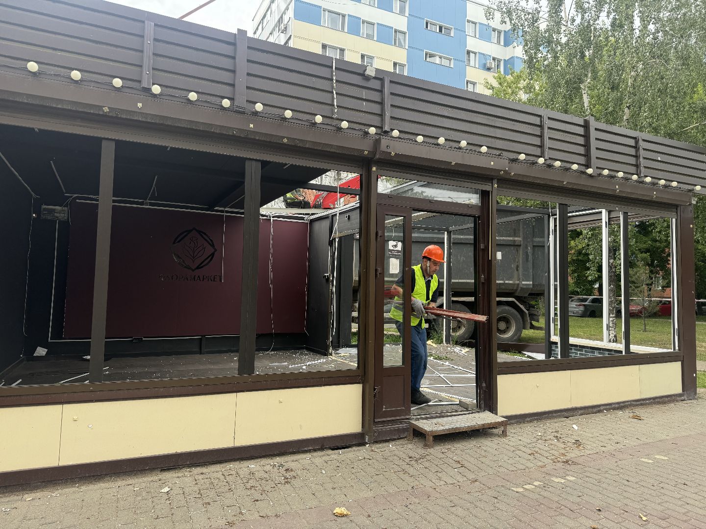 снос незаконный строений, торговые ларьки, ленинский городской округ, ремонт тепловых сетей,