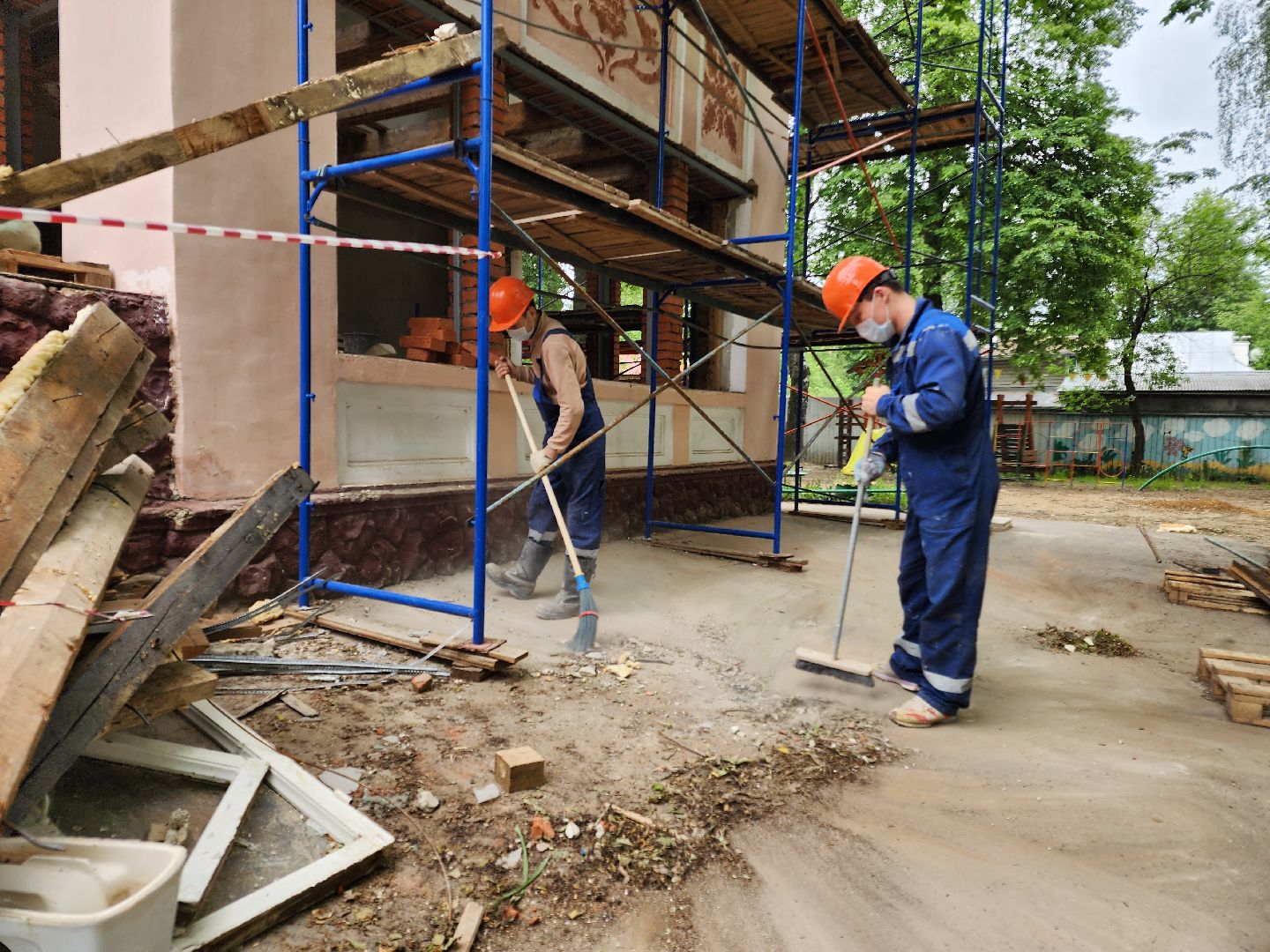 чехов, улица монтажная 8, детский сад, дошкольное отделение, гимназия 2, капитальный ремонт, реконструкция, капремонт, обновление, фасадные работы, наружная отделка, монтаж перемычек, оконные проемы, ремонт кровли, обновление инженерных сетей, госпрограмма московской области,