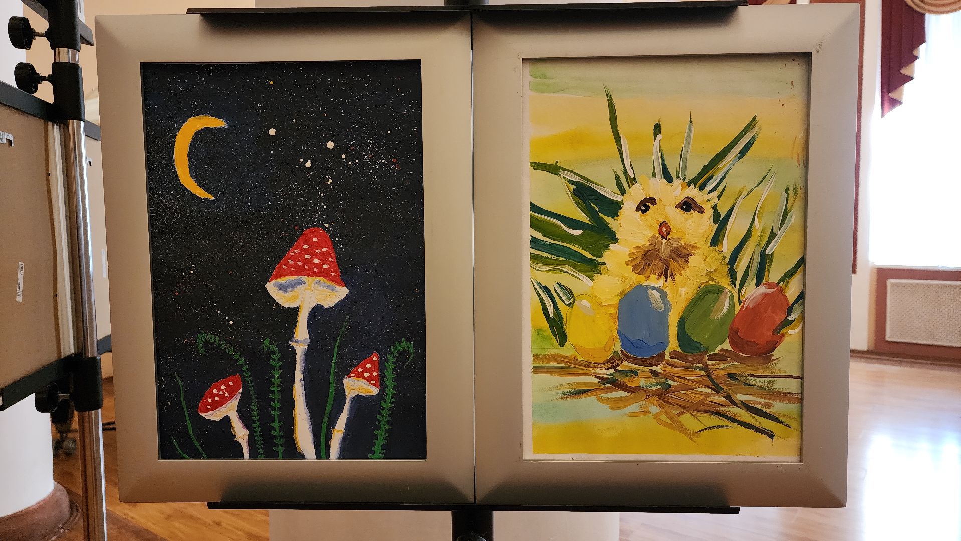 вертикалки, пушкино, детские рисунки, экспозиция, дети с овз, картины, благотворительная выставка,общественная организация,