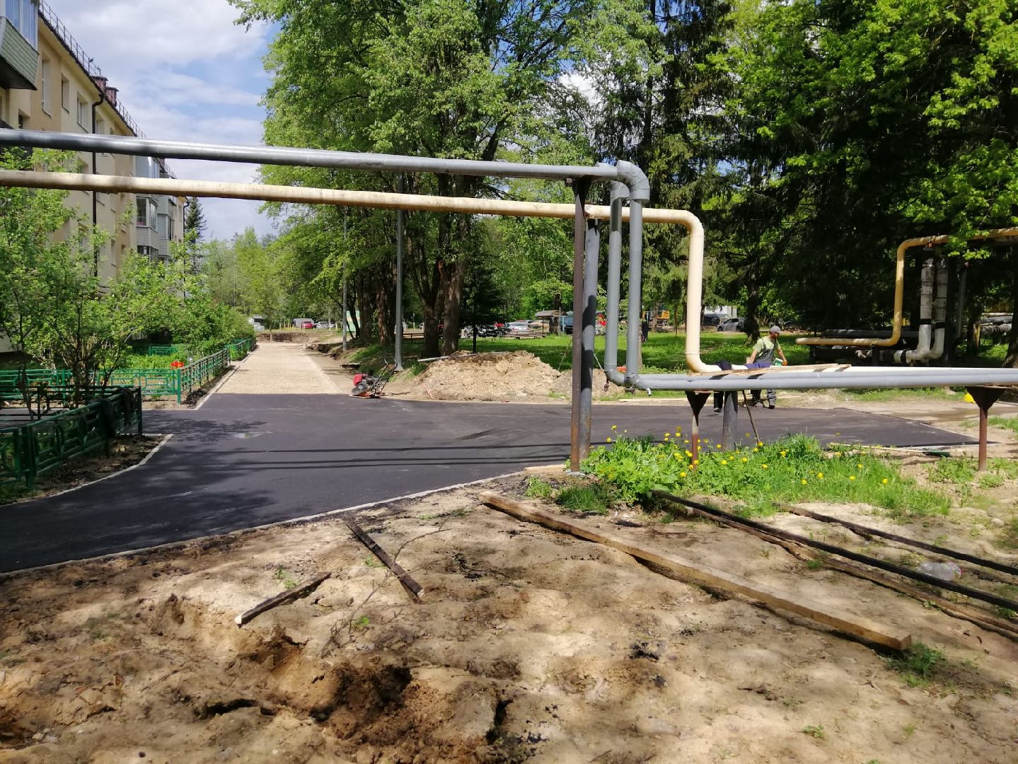 городской округ восход, благоустройство, асфальт, асфальтирование дворов,