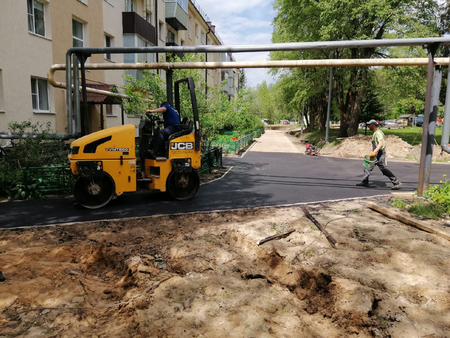 городской округ восход, благоустройство, асфальт, асфальтирование дворов,