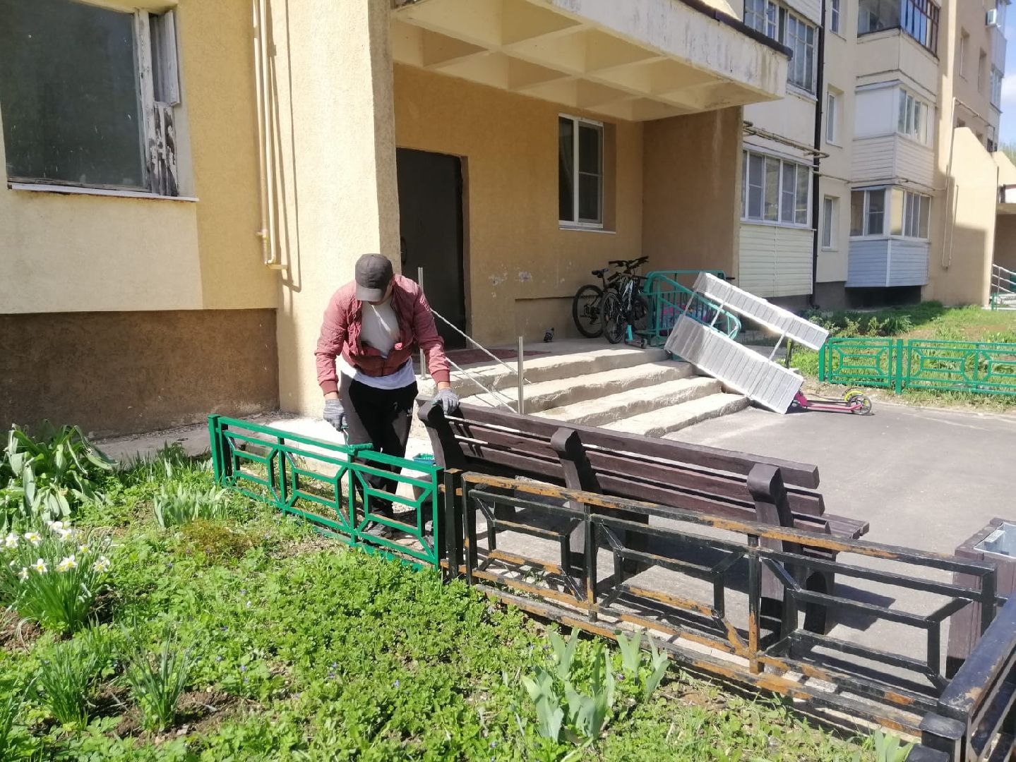 городской округ восход, благоустройство, покраска забора,