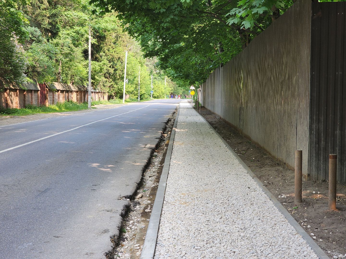 раменское, дороги, тротуар в кратово вдоль раменского шоссе,