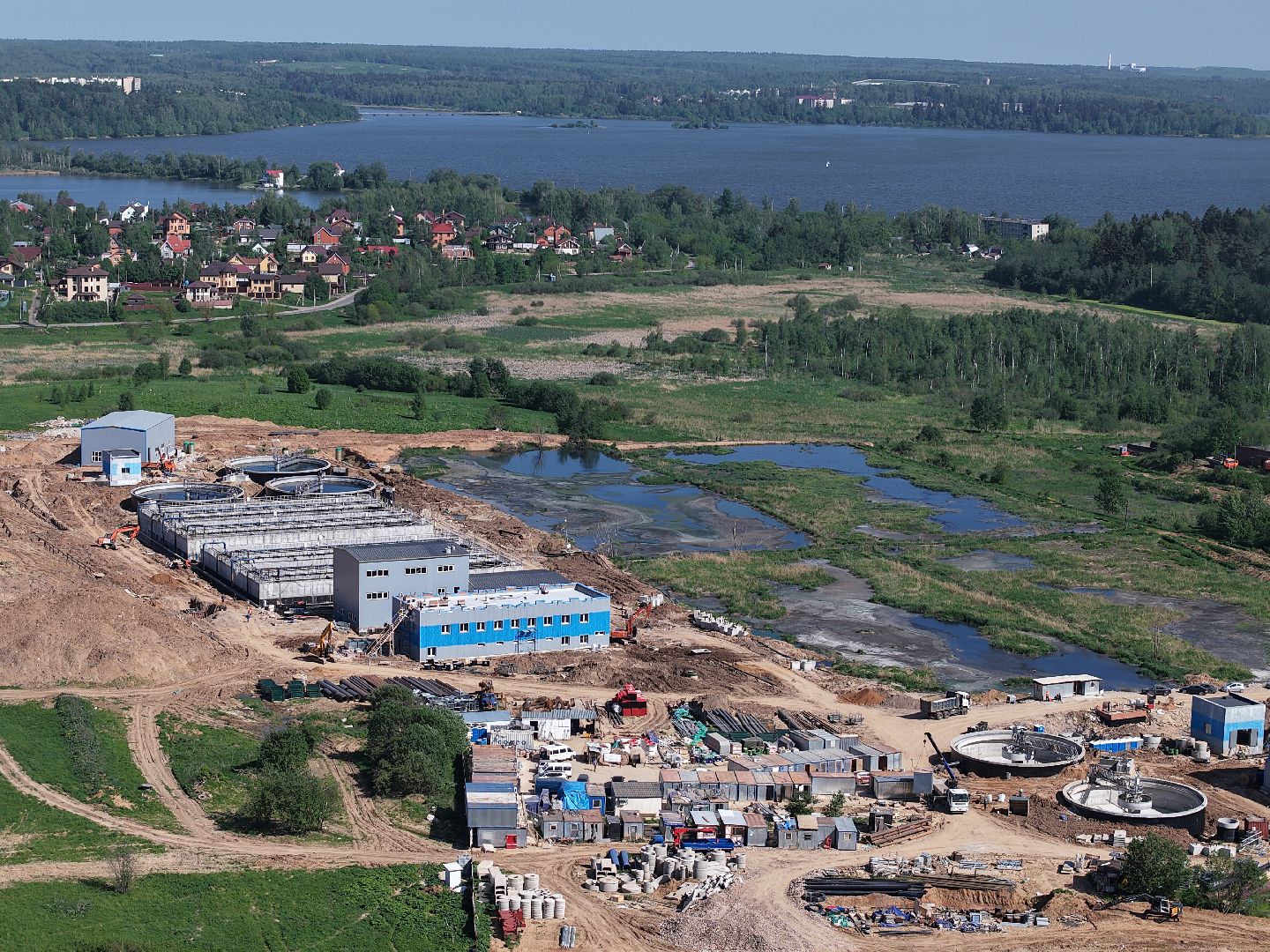 видео с коптера, экология подмосковья, очистные в солнечногорске,