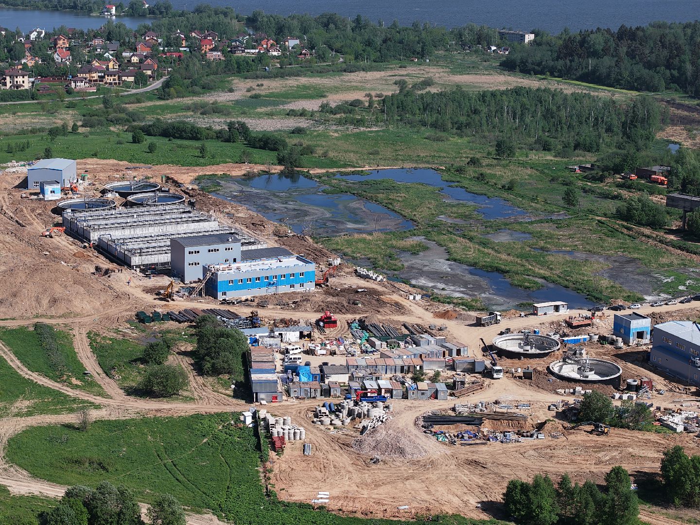 видео с коптера, экология подмосковья, очистные в солнечногорске,