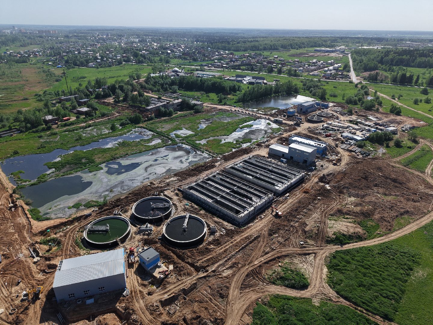 видео с коптера, экология подмосковья, очистные в солнечногорске,