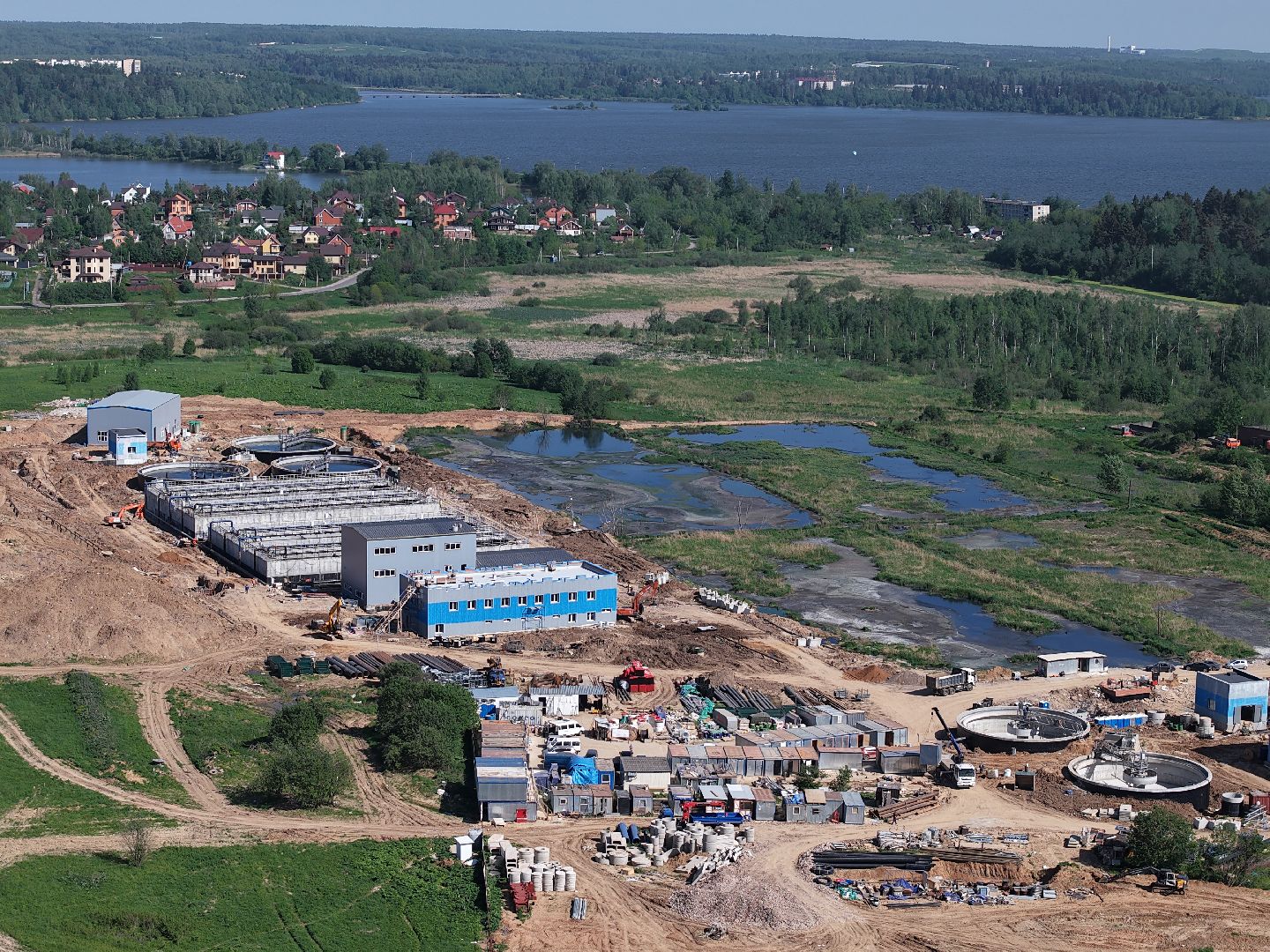 видео с коптера, экология подмосковья, очистные в солнечногорске,