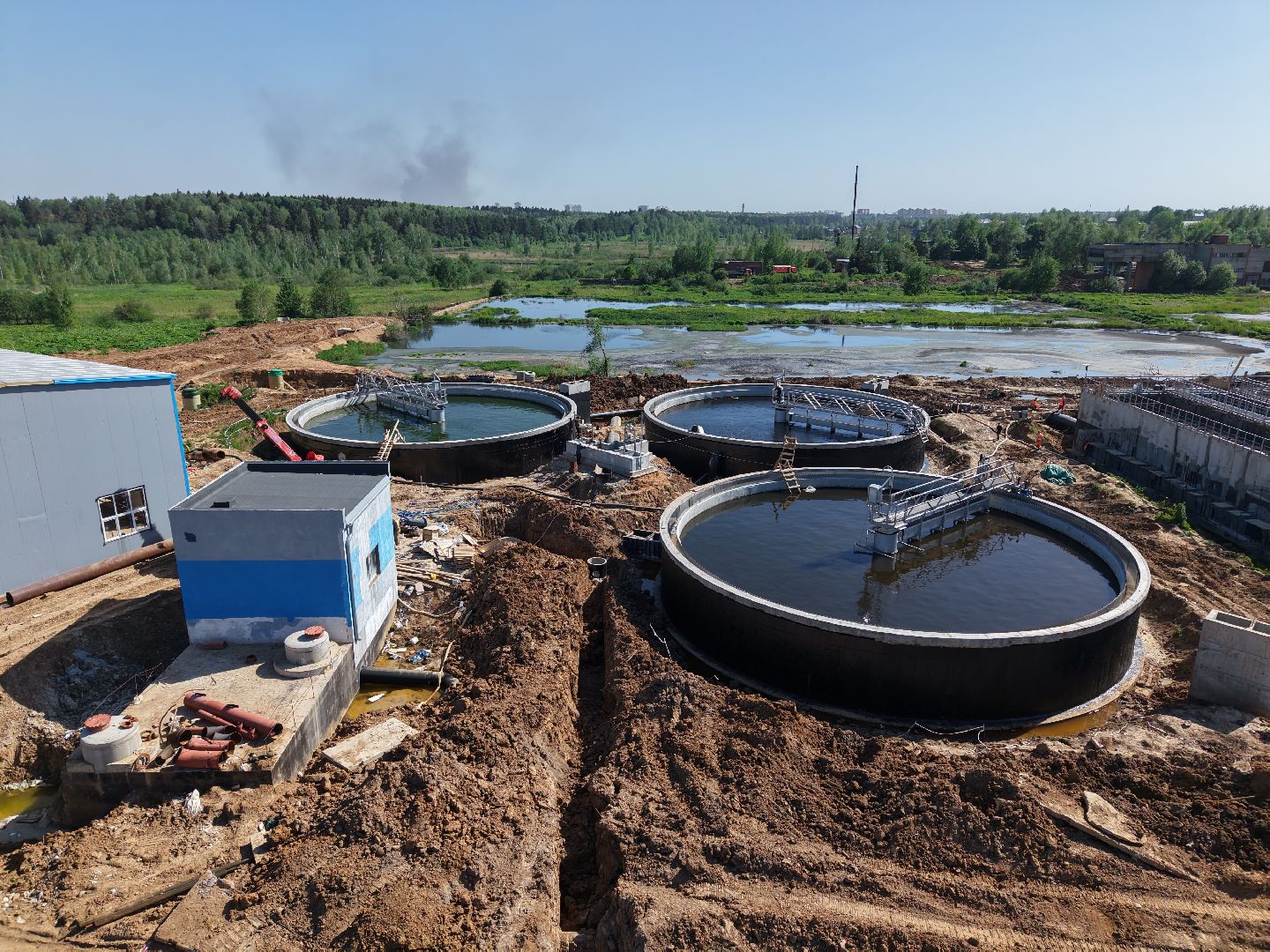 видео с коптера, экология подмосковья, очистные в солнечногорске,