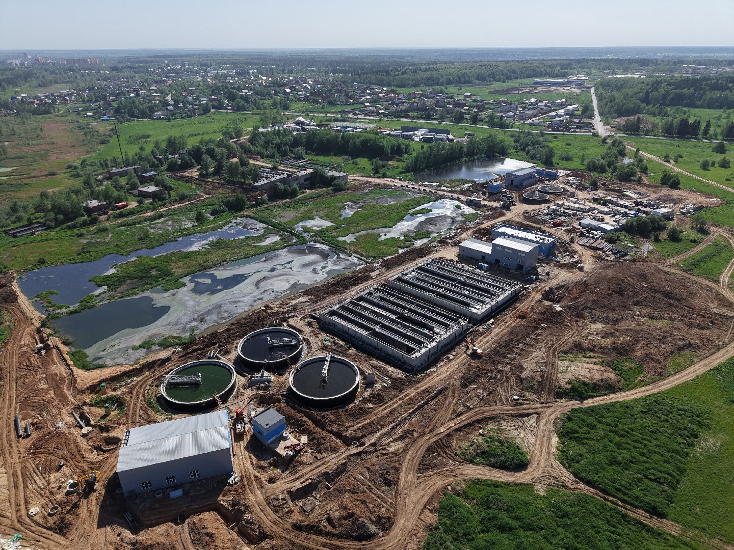 видео с коптера, экология подмосковья, очистные в солнечногорске,