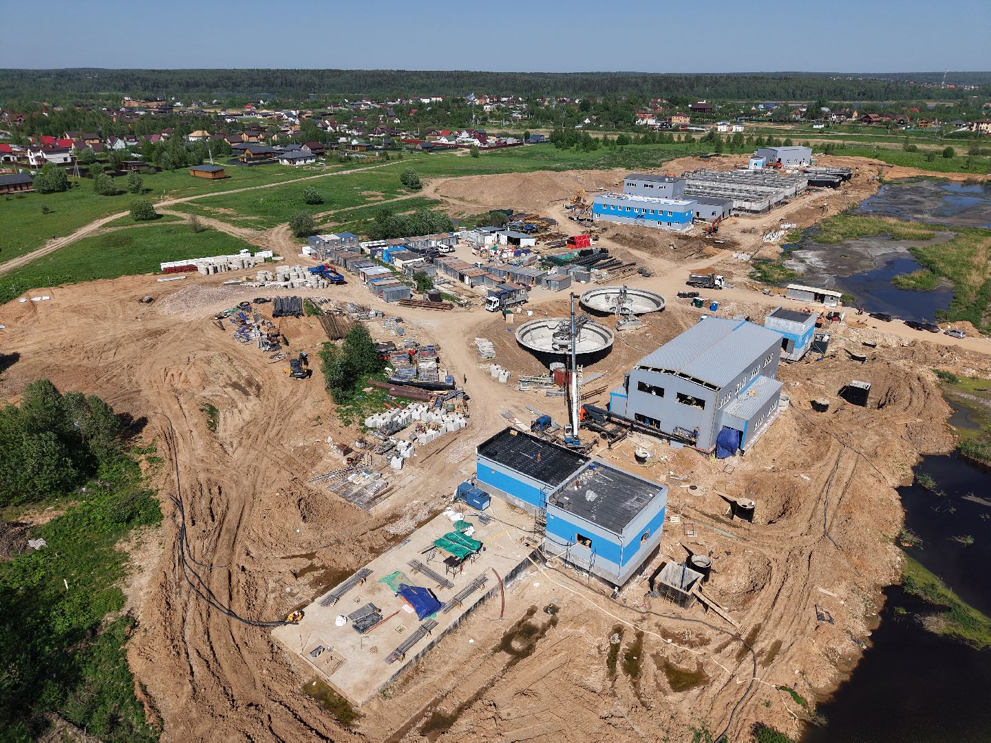видео с коптера, экология подмосковья, очистные в солнечногорске,