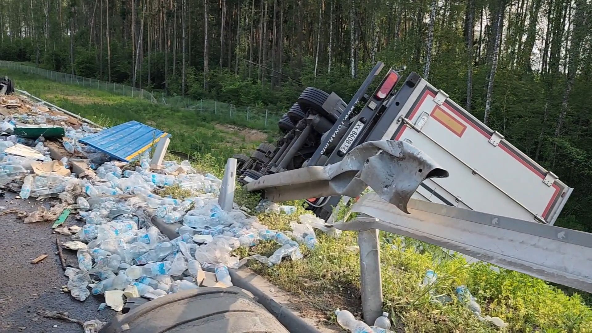 дтп на трассе м5 урал, дтп раменский округ, авария с двумя большегрузами,