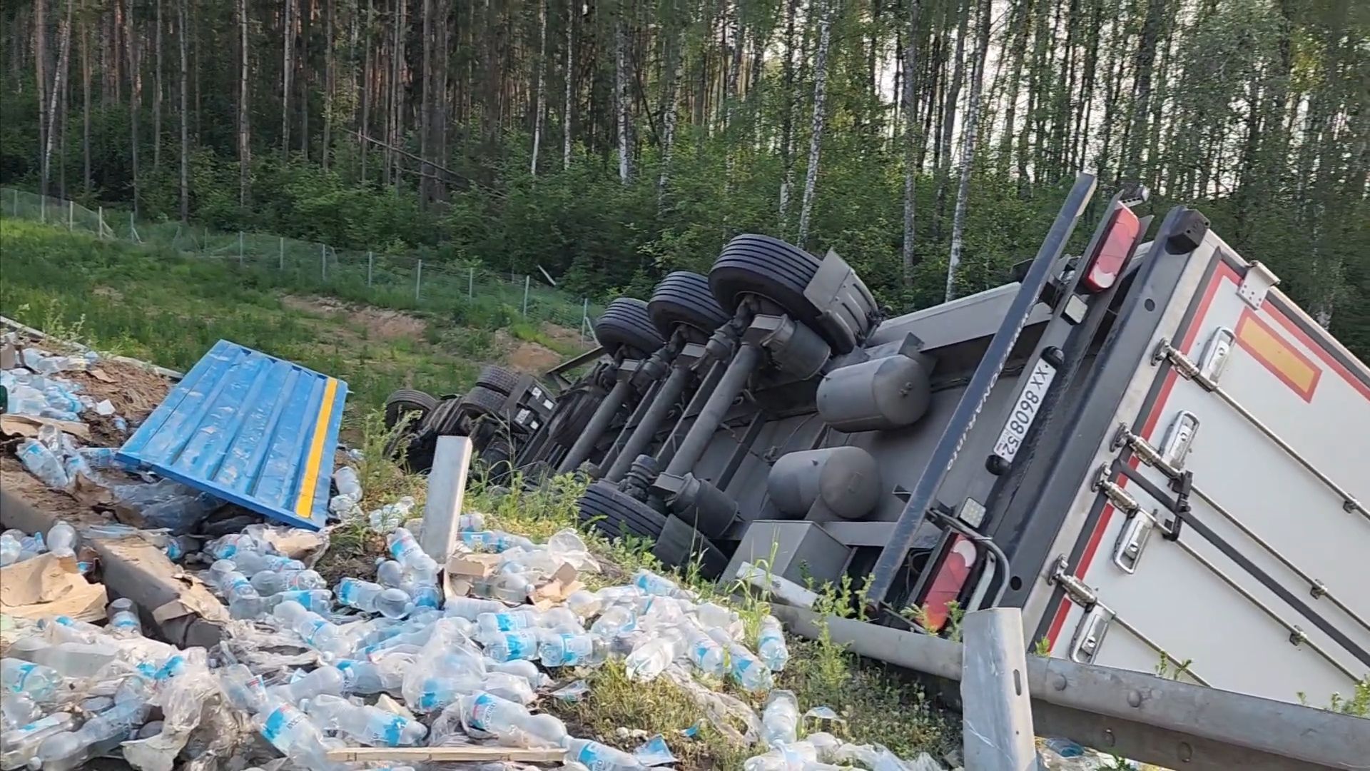 дтп на трассе м5 урал, дтп раменский округ, авария с двумя большегрузами,
