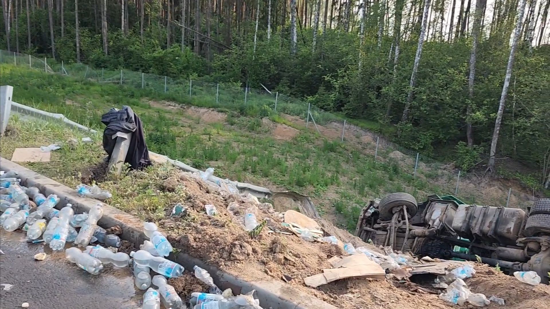 дтп на трассе м5 урал, дтп раменский округ, авария с двумя большегрузами,