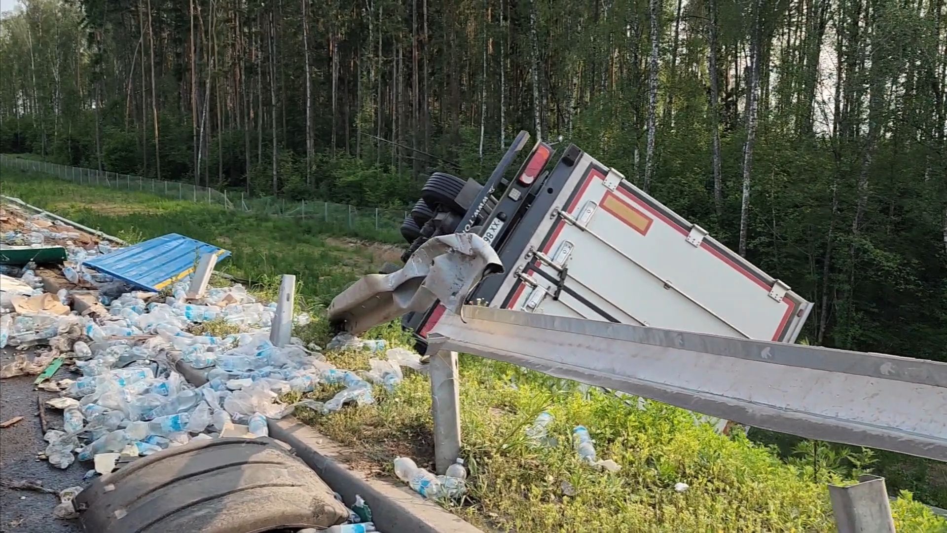дтп на трассе м5 урал, дтп раменский округ, авария с двумя большегрузами,