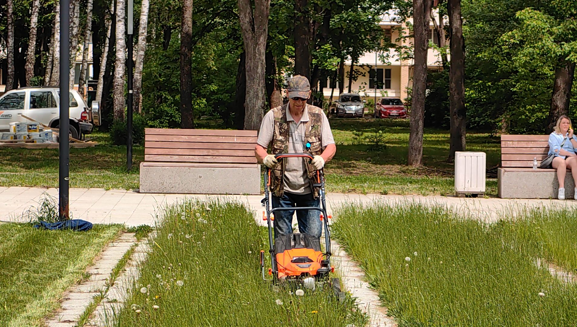 газон, сквер, трава, коммунальная служба,