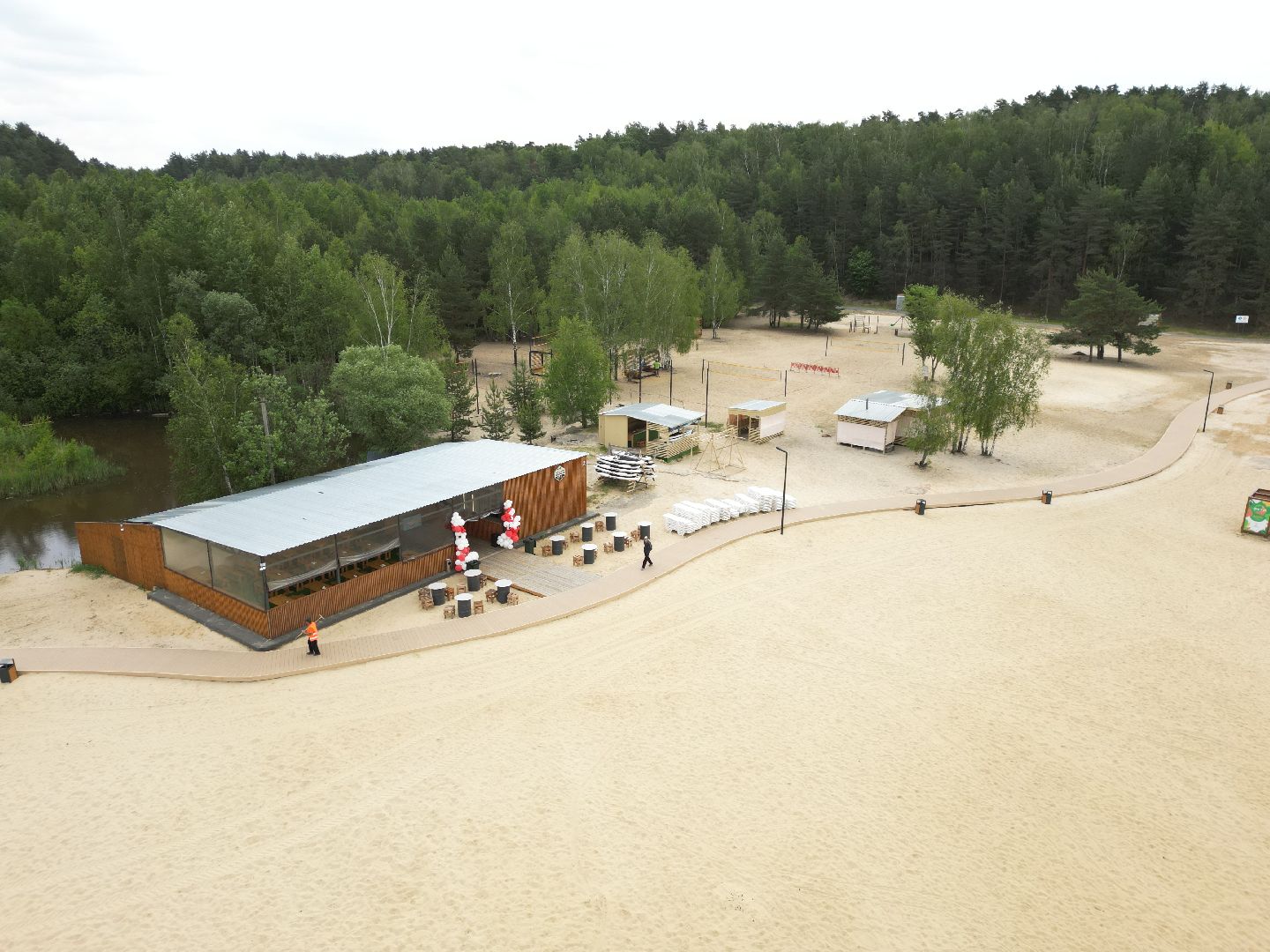 видео с коптера, лесопарк волкуша, отдых в подмосковье,