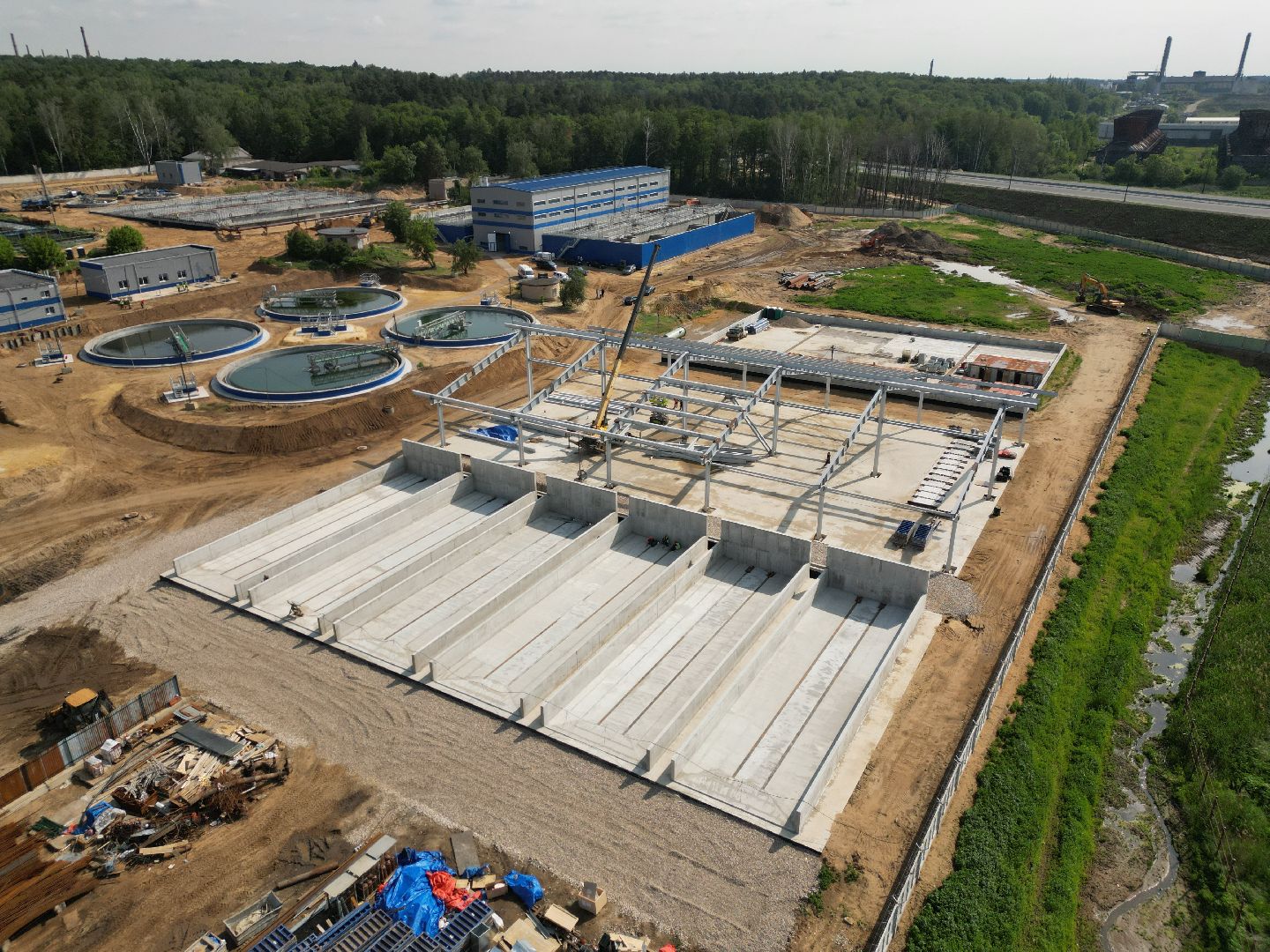 видео с коптера, экология подмосковья, очистные в лыткарине,