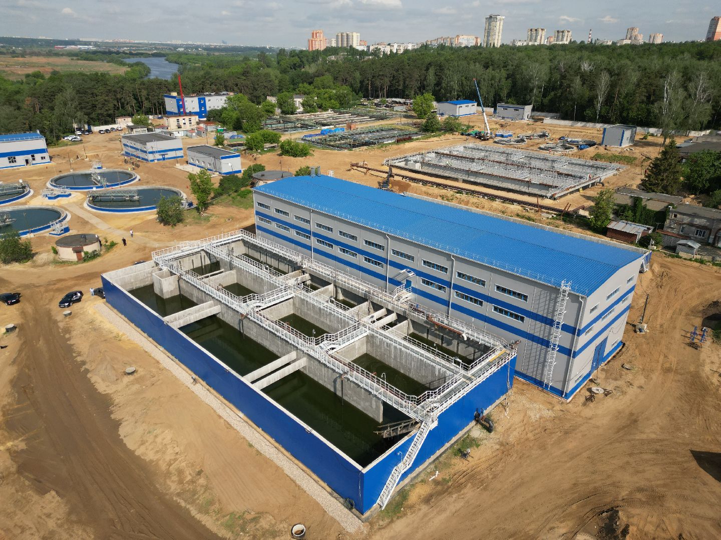 видео с коптера, экология подмосковья, очистные в лыткарине,