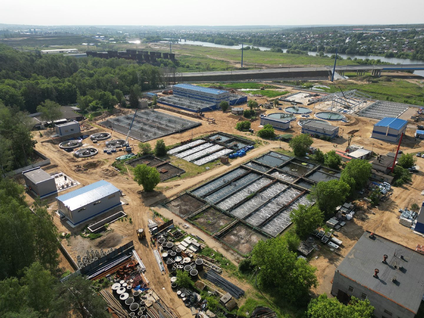 видео с коптера, экология подмосковья, очистные в лыткарине,