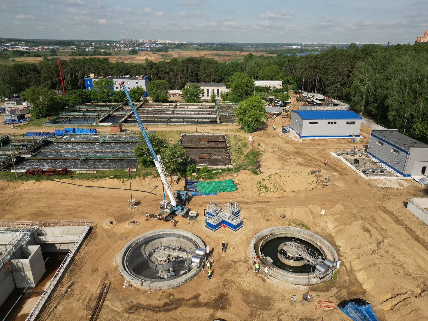 видео с коптера, экология подмосковья, очистные в лыткарине,