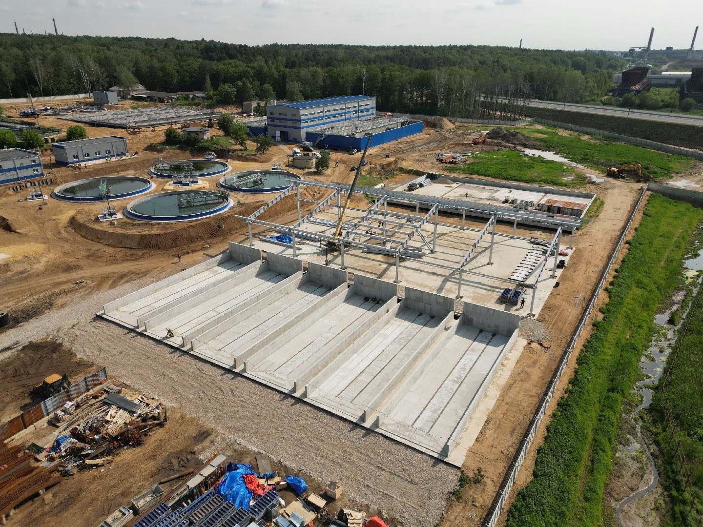 видео с коптера, экология подмосковья, очистные в лыткарине,