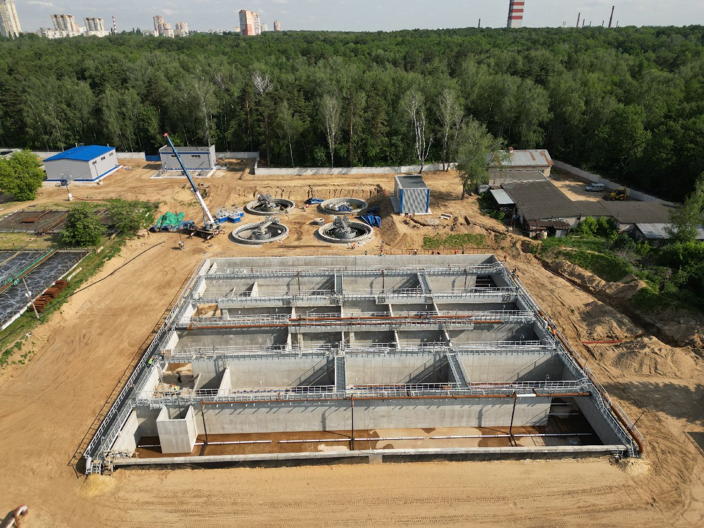 видео с коптера, экология подмосковья, очистные в лыткарине,