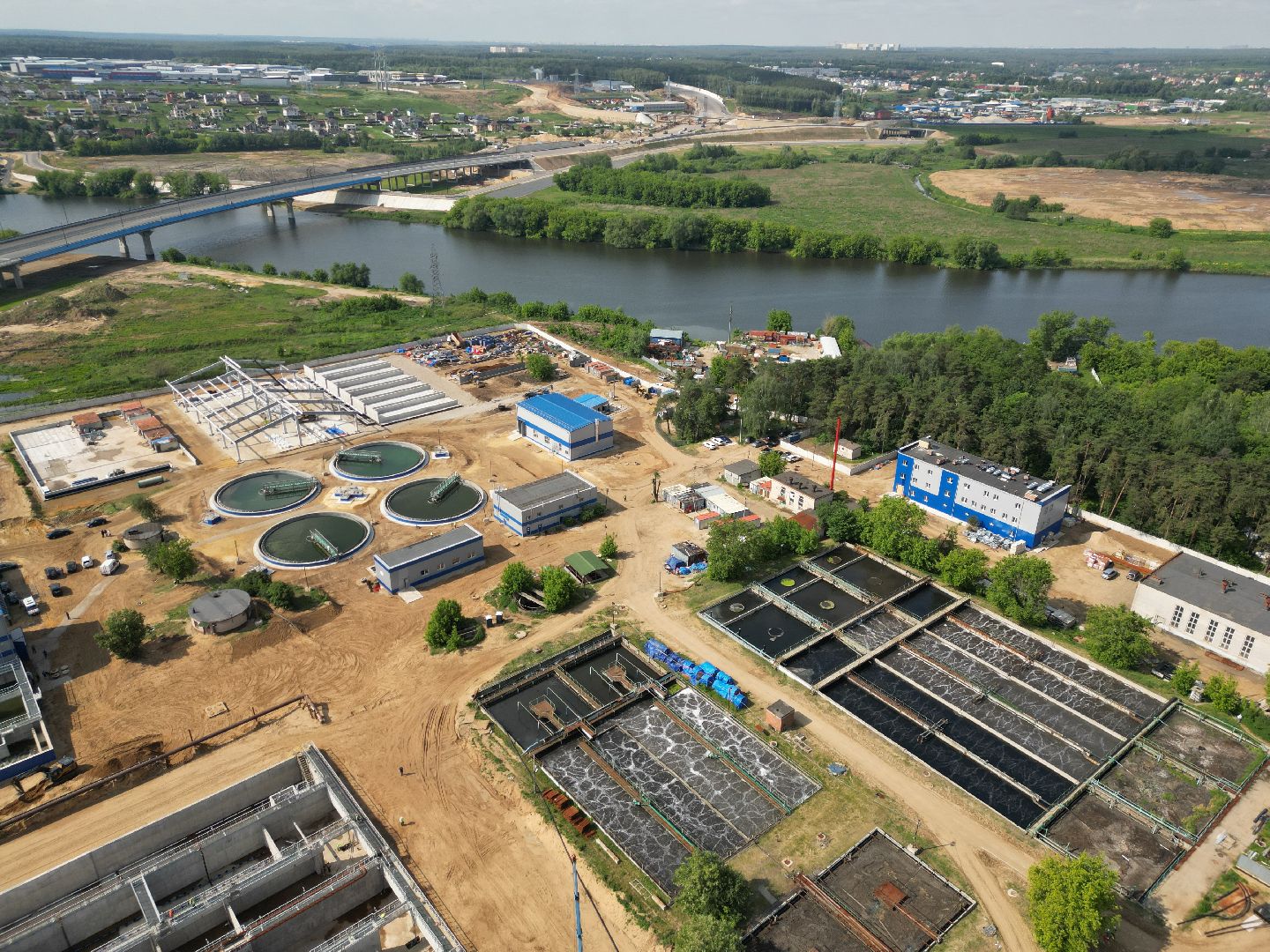 видео с коптера, экология подмосковья, очистные в лыткарине,