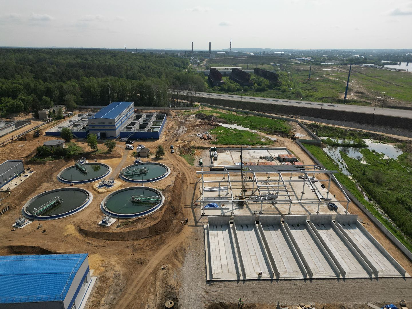 видео с коптера, экология подмосковья, очистные в лыткарине,