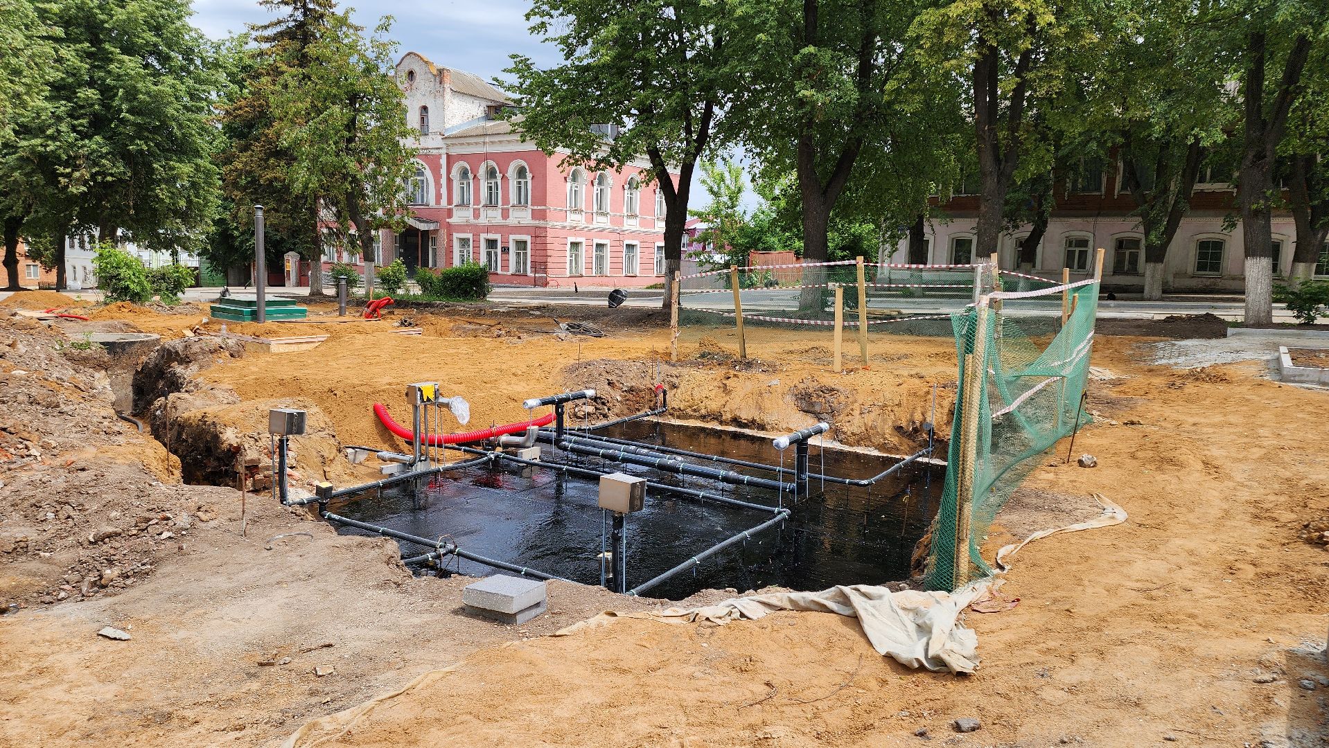 кашира, благоустройство, сквер пушкина, фонтан, комфортная городская среда, историческая часть города,