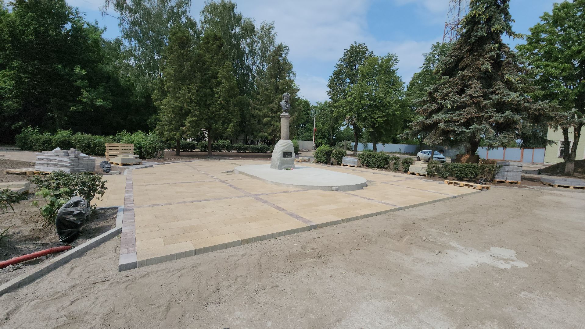 кашира, благоустройство, сквер пушкина, фонтан, комфортная городская среда, историческая часть города,