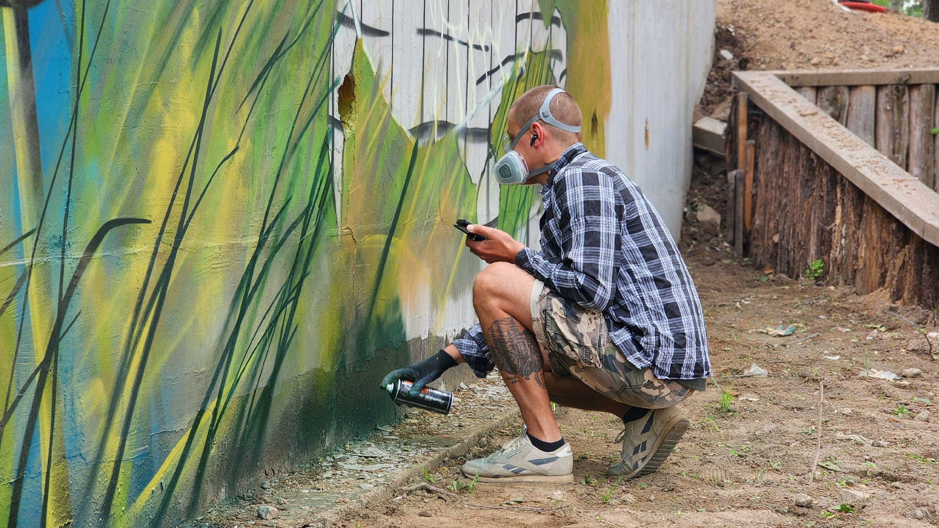 благоустройство, набережная, граффити, лосино-петровский,