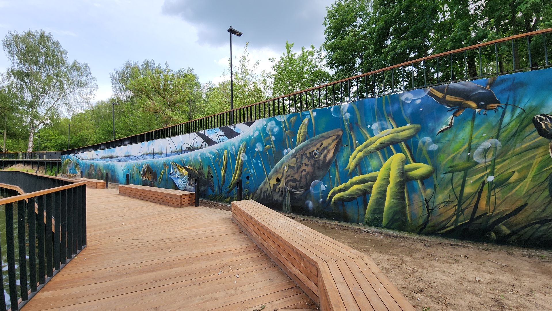 благоустройство, набережная, граффити, лосино-петровский,