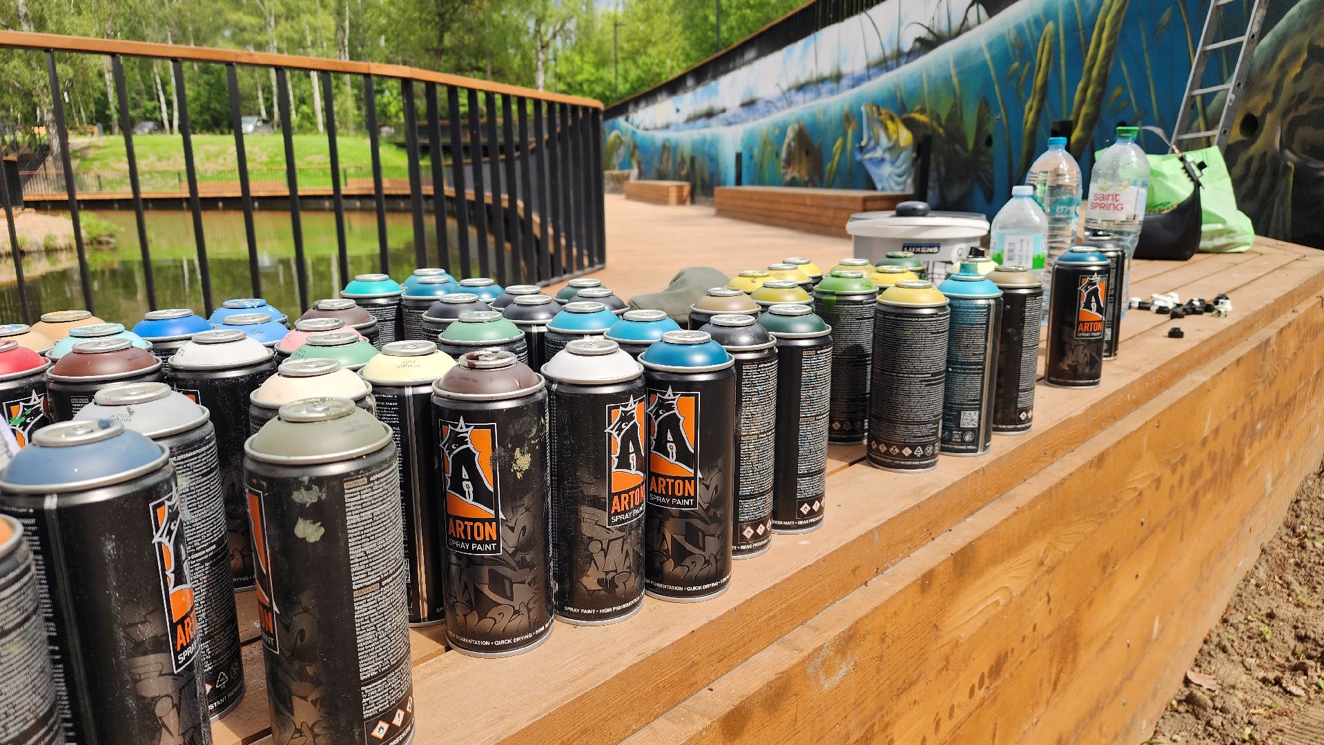 благоустройство, набережная, граффити, лосино-петровский,