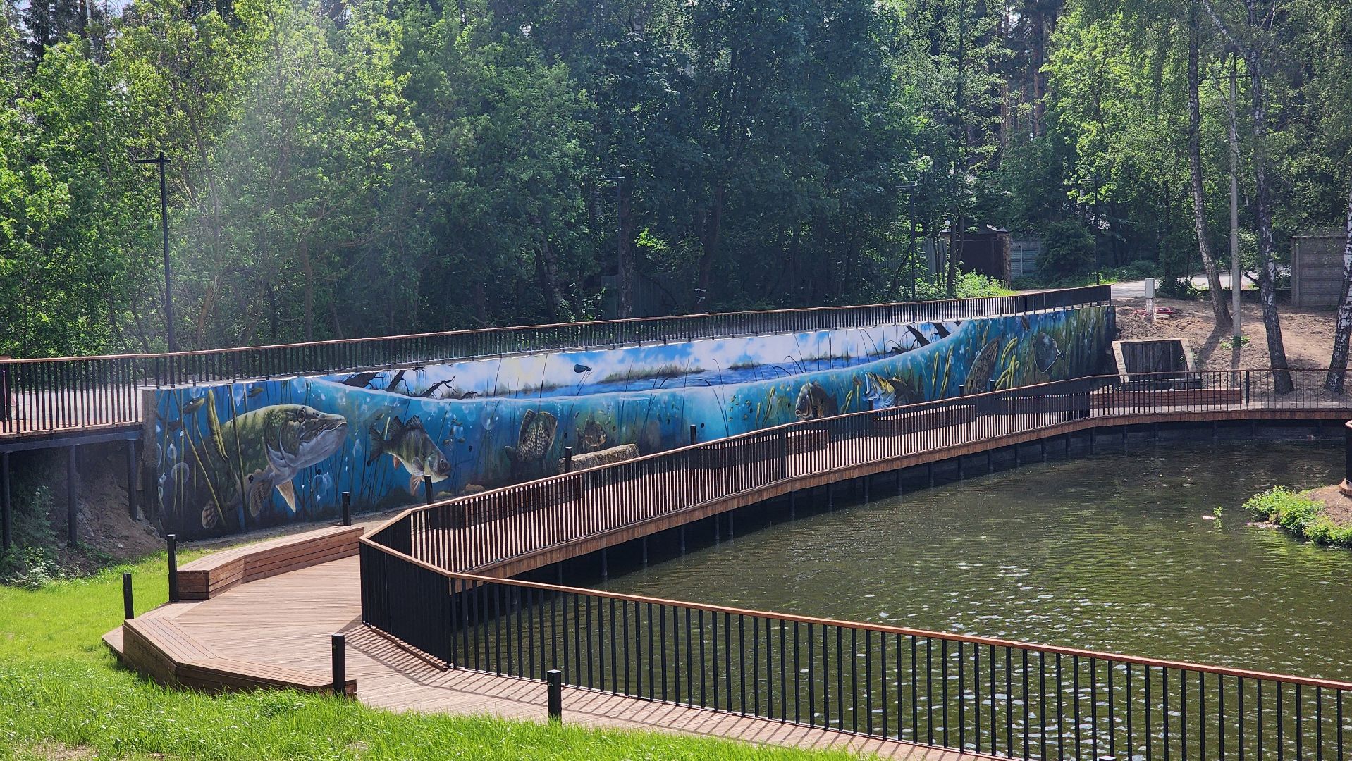 благоустройство, набережная, граффити, лосино-петровский,