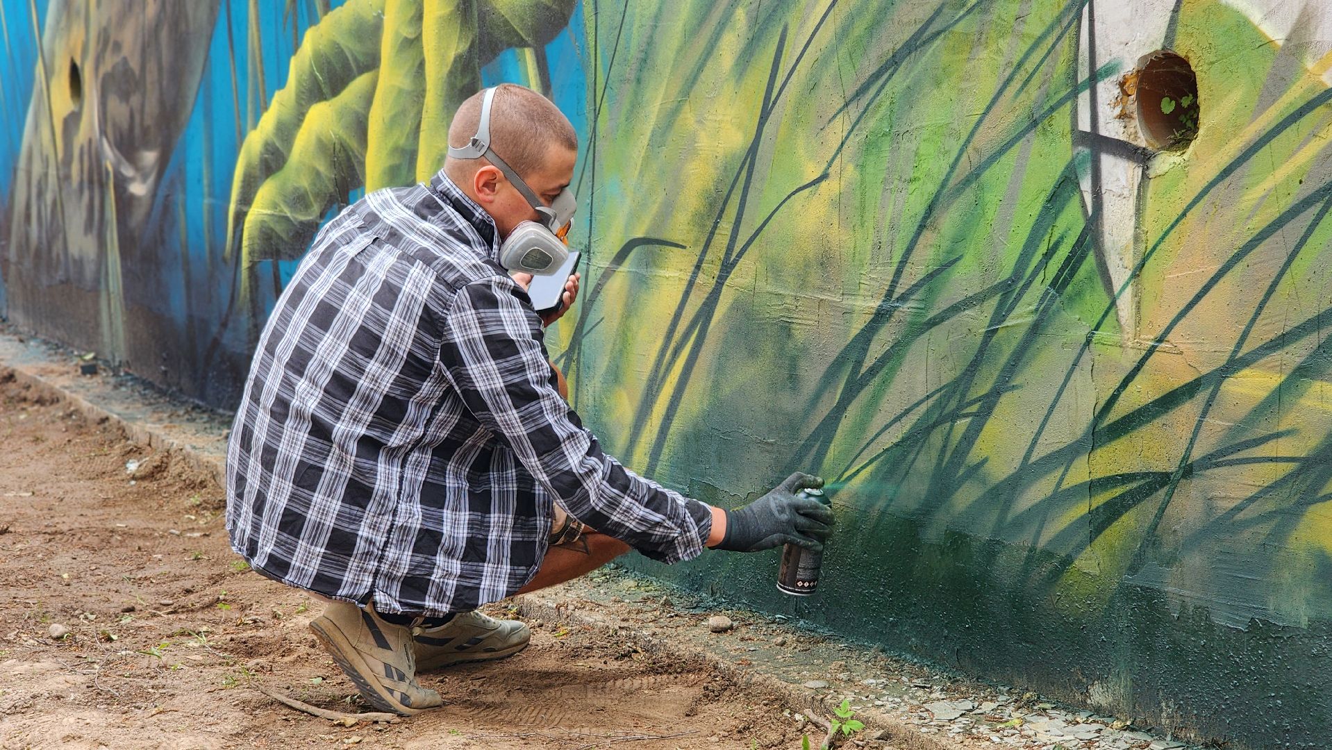 благоустройство, набережная, граффити, лосино-петровский,